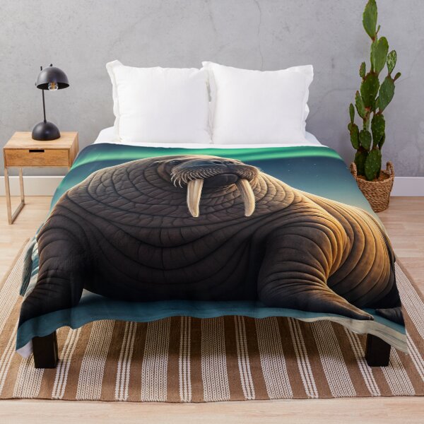 Item preview, Walrus with Attitude – Cute Arctic Animal Art Print designed and sold by PawPrintedArt.