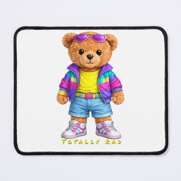Item preview, Cool 80s Vibe Teddy Bear - Neon Fashion & Sneakers designed and sold by CuteBear87.