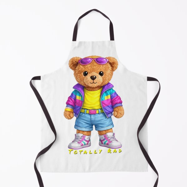 Item preview, Cool 80s Vibe Teddy Bear - Neon Fashion & Sneakers designed and sold by CuteBear87.