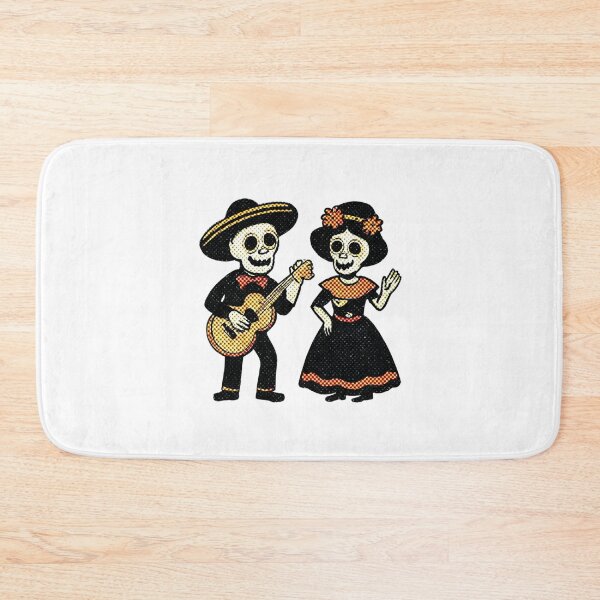 Item preview, Day of the Dead Skeleton Music and Dance Folk Art designed and sold by Horrify.
