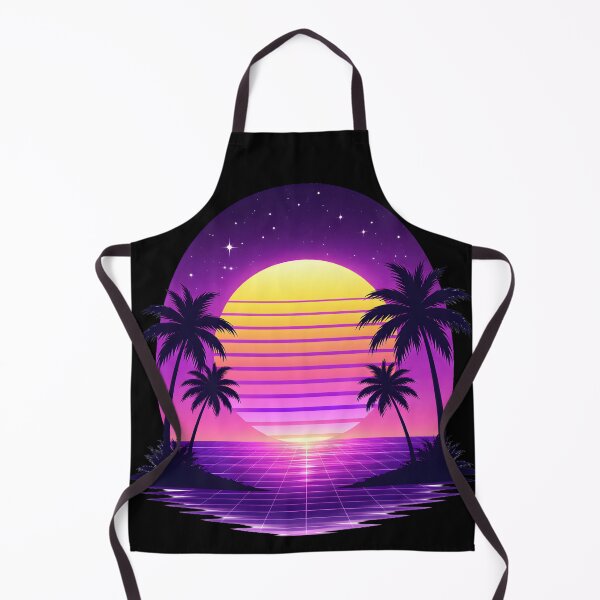 Item preview, Retro Sunset Synthwave – Neon Sunset with Palm Trees designed and sold by ExpertEsche.
