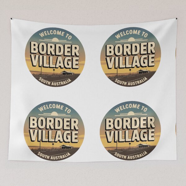 Item preview, Welcome to Border Village — Nullarbor Roadhouse Travel Sticker designed and sold by Random Designs.