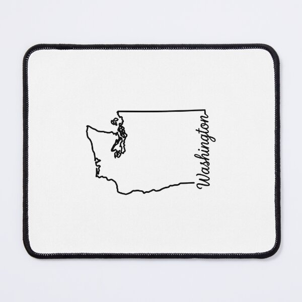 Item preview, Washington State Outline – Minimal Script Typography Line Art designed and sold by Paper Drip.