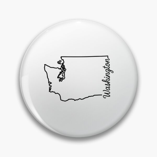 Item preview, Washington State Outline – Minimal Script Typography Line Art designed and sold by Paper Drip.