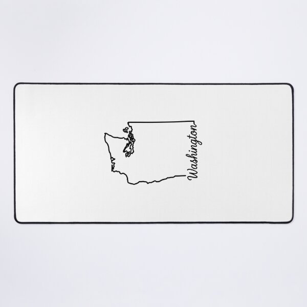 Item preview, Washington State Outline – Minimal Script Typography Line Art designed and sold by Paper Drip.
