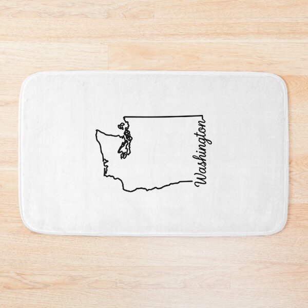 Item preview, Washington State Outline – Minimal Script Typography Line Art designed and sold by Paper Drip.