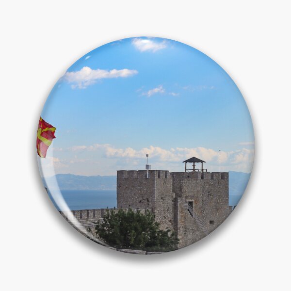 Item preview, Samuel's Fortress with Macedonian flag, Ohrid, North Macedonia  designed and sold by goceris.
