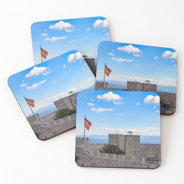 Item preview, Samuel's Fortress with Macedonian flag, Ohrid, North Macedonia  designed and sold by goceris.