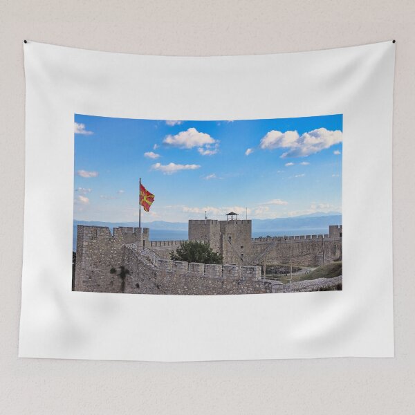 Item preview, Samuel's Fortress with Macedonian flag, Ohrid, North Macedonia  designed and sold by goceris.