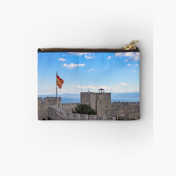 Item preview, Samuel's Fortress with Macedonian flag, Ohrid, North Macedonia  designed and sold by goceris.