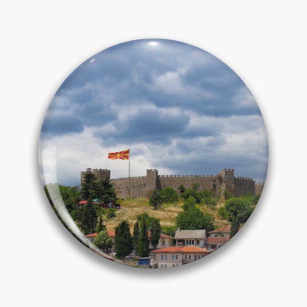 Item preview, Samuel's Fortress with Macedonian flag in Ohrid, North Macedonia  designed and sold by goceris.