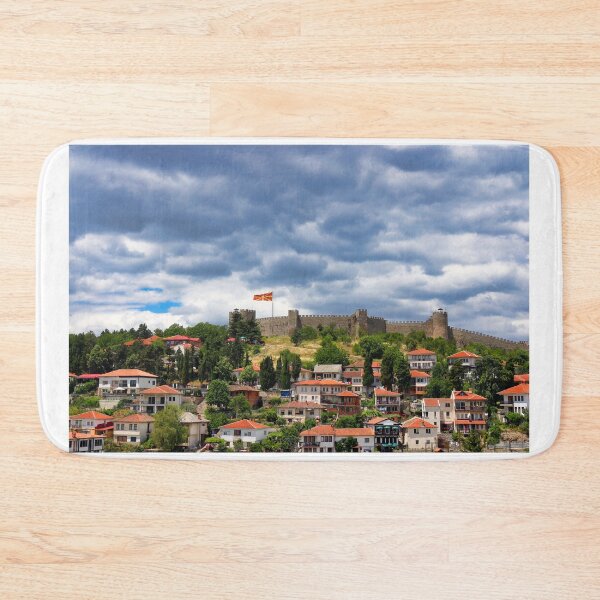 Item preview, Samuel's Fortress with Macedonian flag in Ohrid, North Macedonia  designed and sold by goceris.