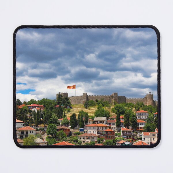 Item preview, Samuel's Fortress with Macedonian flag in Ohrid, North Macedonia designed and sold by goceris.