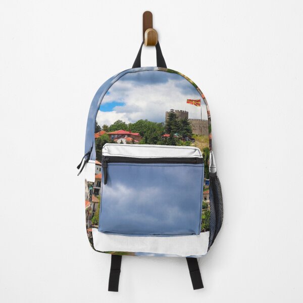 Item preview, Samuel's Fortress with Macedonian flag in Ohrid, North Macedonia designed and sold by goceris.