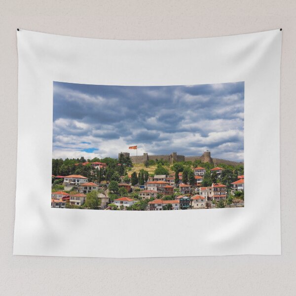 Item preview, Samuel's Fortress with Macedonian flag in Ohrid, North Macedonia  designed and sold by goceris.