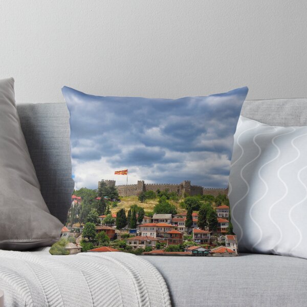Item preview, Samuel's Fortress with Macedonian flag in Ohrid, North Macedonia  designed and sold by goceris.