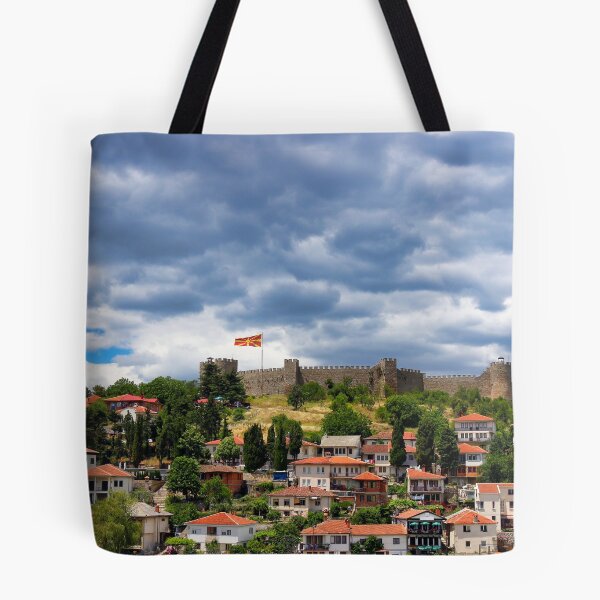 Item preview, Samuel's Fortress with Macedonian flag in Ohrid, North Macedonia  designed and sold by goceris.