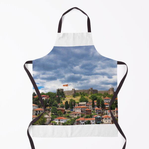 Item preview, Samuel's Fortress with Macedonian flag in Ohrid, North Macedonia designed and sold by goceris.