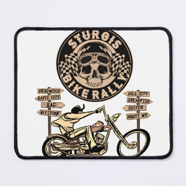 Item preview, Sturgis Motorcycle Bike Rally Black Hills Skull Retro designed and sold by Route66art.