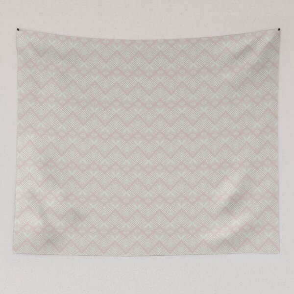 Item preview, zig zag stripes - Feline Frenzy - blush mint designed and sold by Stephanie Fiona Design.