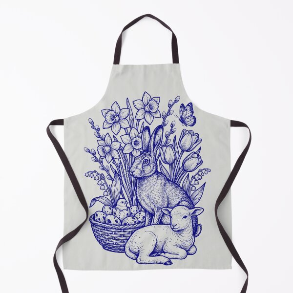 Item preview, Navy Blue Easter Nature - Vintage Blueprint Style designed and sold by DigitalGlade.