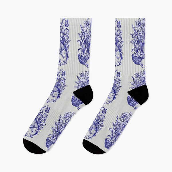 Item preview, Navy Blue Easter Nature - Vintage Blueprint Style designed and sold by DigitalGlade.