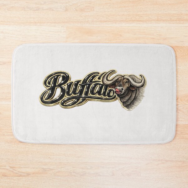Item preview, Buffalo Name Art with Iconic African Buffalo Illustration designed and sold by annenambiro.