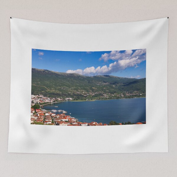 Item preview, Ohrid lake and old town port, summer season, North Macedonia designed and sold by goceris.