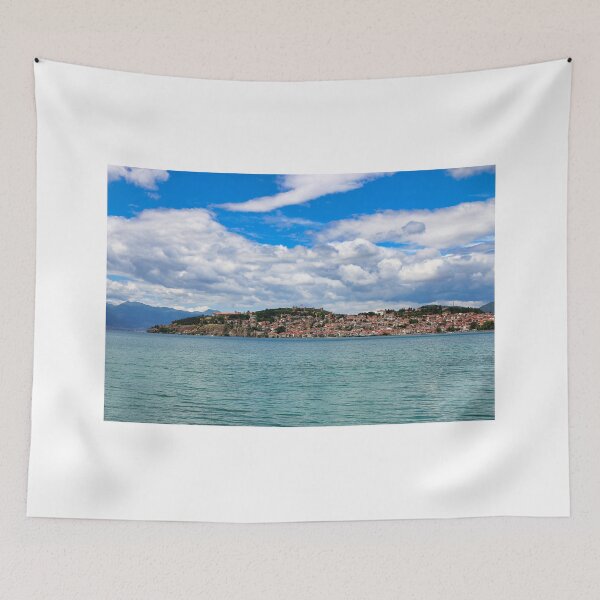 Item preview, Ohrid lake and old town landscape, North Macedonia designed and sold by goceris.