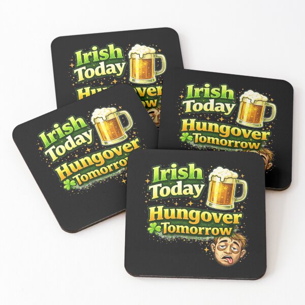 Item preview, Irish Today Hungover Tomorrow – Funny St. Patrick's Day Pun designed and sold by PunchDrop.