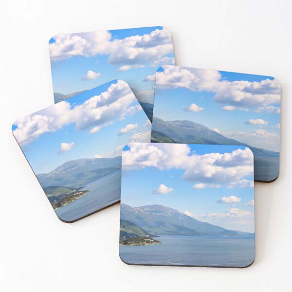 Item preview, Ohrid lake and mountains landscape, summer season, North Macedonia designed and sold by goceris.