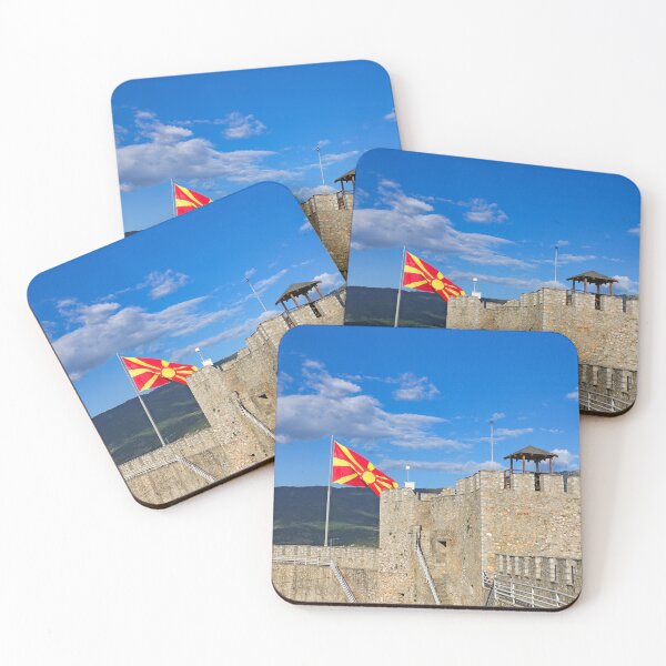 Item preview, Macedonian flag on Samuel's Fortress, Ohrid, North Macedonia  designed and sold by goceris.