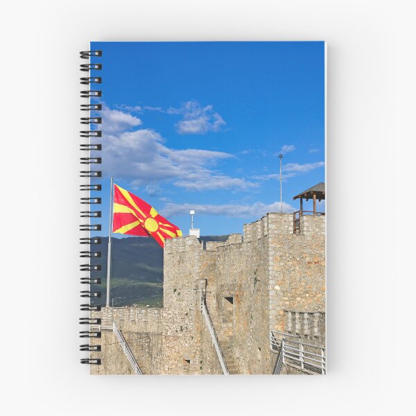 Item preview, Macedonian flag on Samuel's Fortress, Ohrid, North Macedonia  designed and sold by goceris.