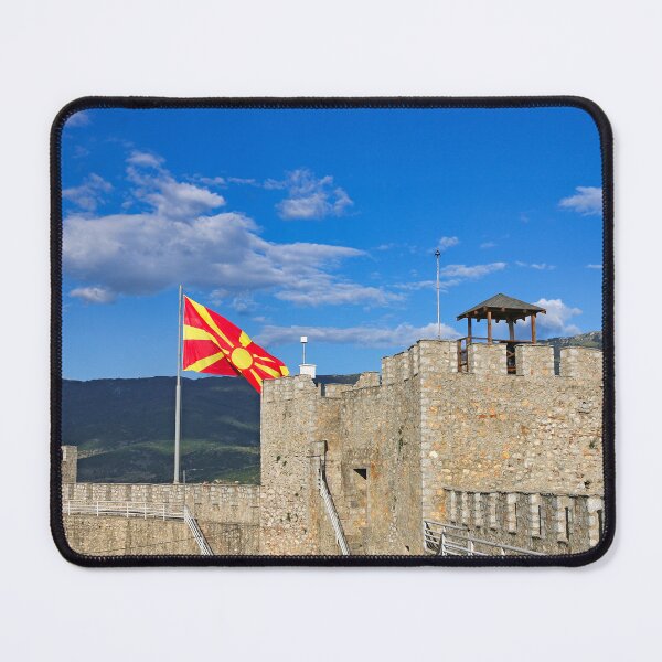 Item preview, Macedonian flag on Samuel's Fortress, Ohrid, North Macedonia designed and sold by goceris.