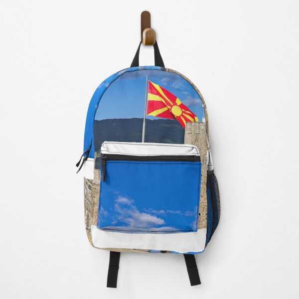 Item preview, Macedonian flag on Samuel's Fortress, Ohrid, North Macedonia designed and sold by goceris.