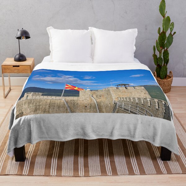 Item preview, Macedonian flag on Samuel's Fortress, Ohrid, North Macedonia designed and sold by goceris.