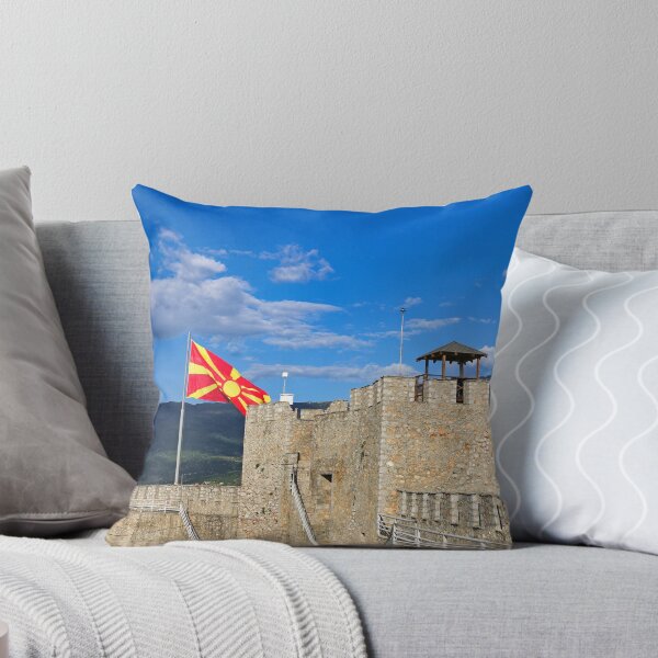 Item preview, Macedonian flag on Samuel's Fortress, Ohrid, North Macedonia  designed and sold by goceris.