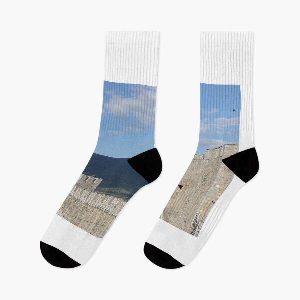 Item preview, Macedonian flag on Samuel's Fortress in Ohrid, North Macedonia  designed and sold by goceris.