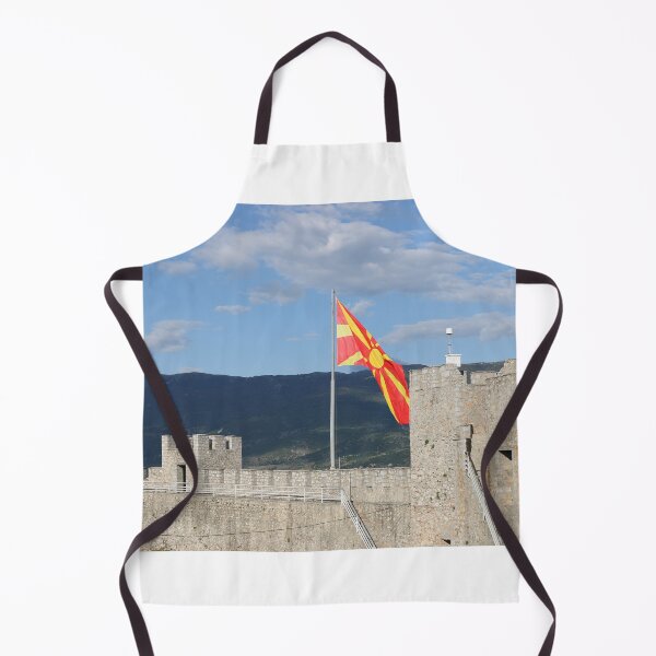 Item preview, Macedonian flag on Samuel's Fortress in Ohrid, North Macedonia designed and sold by goceris.