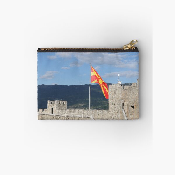 Item preview, Macedonian flag on Samuel's Fortress in Ohrid, North Macedonia  designed and sold by goceris.