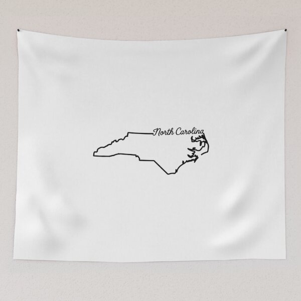 Item preview, North Carolina  State Outline – Minimal Script Typography Line Art designed and sold by Paper Drip.
