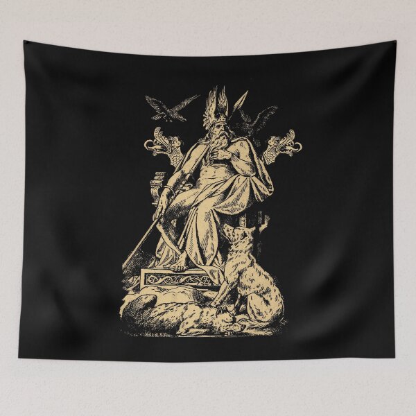 Item preview, Odin T-Shirt Fenrir Huginn Muninn Gungnir Norse Mythology designed and sold by bledi.