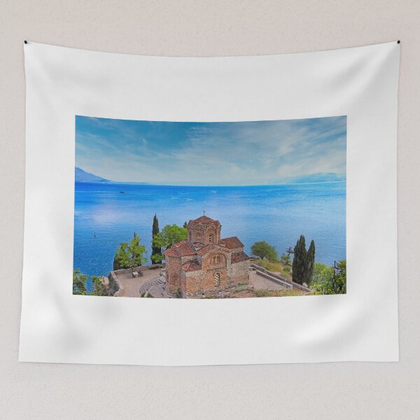 Item preview, Church of St. John at Kaneo, overlooking Lake Ohrid, North Macedonia. UNESCO World heritage designed and sold by goceris.
