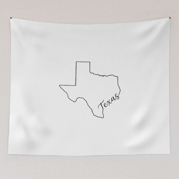 Item preview, Texas State Outline – Minimal Script Typography Line Art designed and sold by Paper Drip.