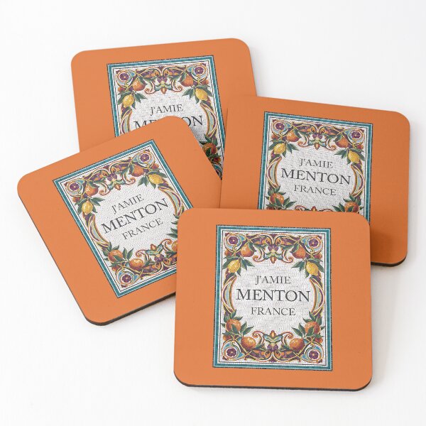 Item preview, J’aime Menton, France – Citrus Mosaic Art Design designed and sold by FrancophileFun.
