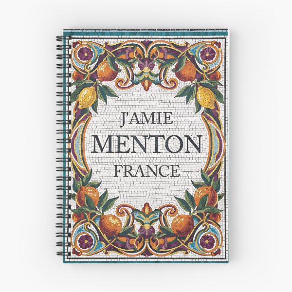 Item preview, J’aime Menton, France – Citrus Mosaic Art Design designed and sold by FrancophileFun.