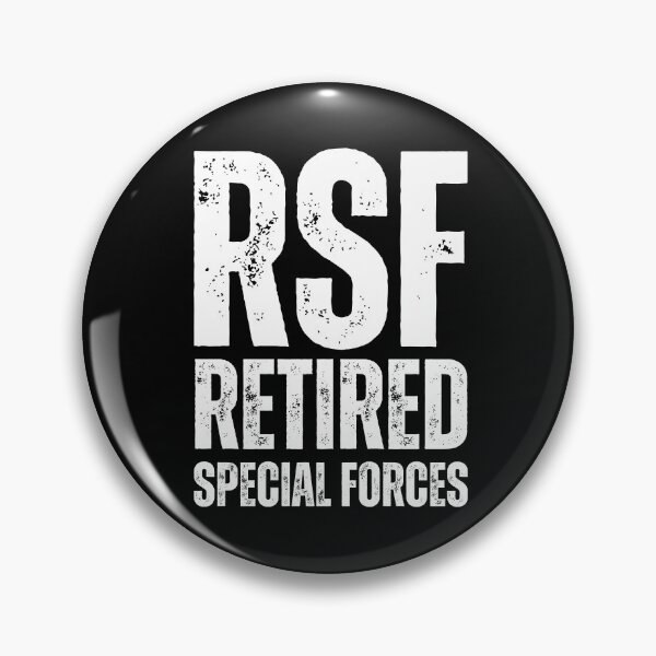 Item preview, RSF Retired Special Forces – Rugged Military Veteran Design with Distressed White Lettering designed and sold by GFamilyC.