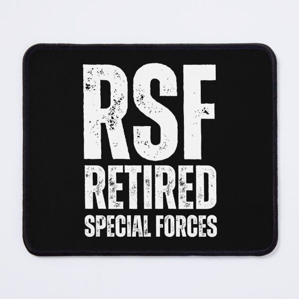 Item preview, RSF Retired Special Forces – Rugged Military Veteran Design with Distressed White Lettering designed and sold by GFamilyC.