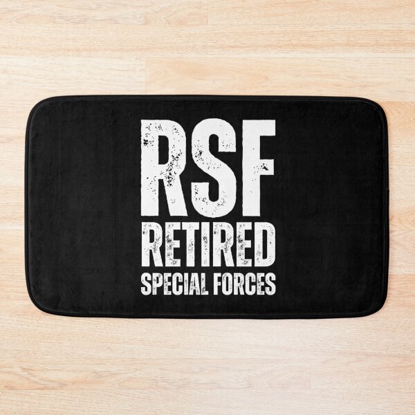 Item preview, RSF Retired Special Forces – Rugged Military Veteran Design with Distressed White Lettering designed and sold by GFamilyC.