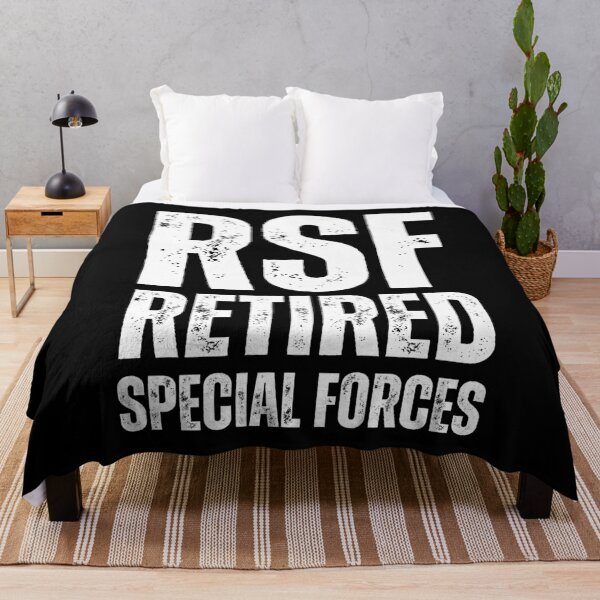 Item preview, RSF Retired Special Forces – Rugged Military Veteran Design with Distressed White Lettering designed and sold by GFamilyC.